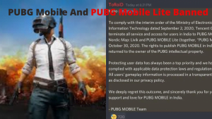 Read more about the article PUBG Mobile and Lite to terminate all servers and access in India by 30th October 2020